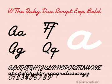 VV The Ruby Duo Script Exp Bold Version 1.000;hotconv 1.0.109;makeotfexe 2.5.65596图片样张