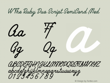 VV The Ruby Duo Script SemiCond Med Version 1.000图片样张