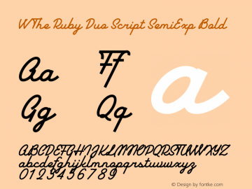 VV The Ruby Duo Script SemiExp Bold Version 1.000图片样张