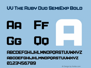 VV The Ruby Duo SemiExp Bold Version 1.000图片样张