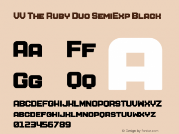 VV The Ruby Duo SemiExp Black Version 1.000;hotconv 1.0.109;makeotfexe 2.5.65596图片样张