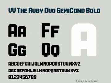 VV The Ruby Duo SemiCond Bold Version 1.000图片样张