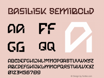 Basilisk Semibold Version 1.001;Fontself Maker 3.5.7图片样张