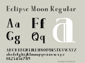 EclipseMoon-Regular Version 1.000图片样张