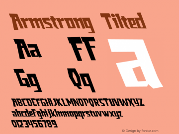 Armstrong Tilted Version 1.00;October 14, 2020;FontCreator 12.0.0.2563 64-bit图片样张