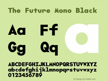 The Future Mono Black Version 2.002;hotconv 1.1.0;makeotfexe 2.6.0图片样张