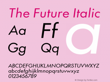 The Future Italic Version 2.002图片样张