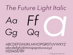 TheFuture-LightItalic Version 2.002图片样张