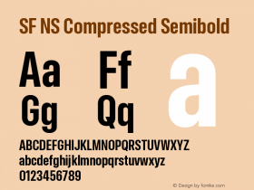 SF NS Compressed Semibold Version 17.0d11e1; 2021-08-02 | vf-rip图片样张