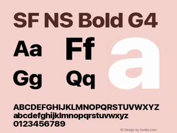 SF NS Bold G4 Version 17.0d11e1; 2021-08-02 | vf-rip图片样张