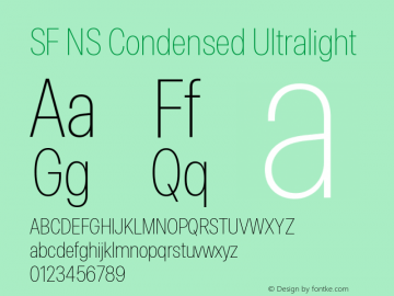 SF NS Condensed Ultralight Version 17.0d11e1; 2021-08-02 | vf-rip图片样张