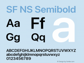 SF NS Semibold Version 17.0d11e1; 2021-08-02 | vf-rip图片样张