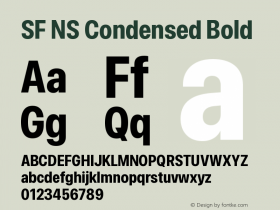 SF NS Condensed Bold Version 17.0d11e1; 2021-08-02 | vf-rip图片样张