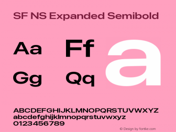 SF NS Expanded Semibold Version 17.0d11e1; 2021-08-02 | vf-rip图片样张