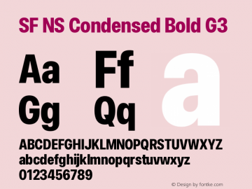 SF NS Condensed Bold G3 Version 17.0d11e1; 2021-08-02 | vf-rip图片样张