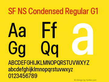 SF NS Condensed Regular G1 Version 17.0d11e1; 2021-08-02 | vf-rip图片样张