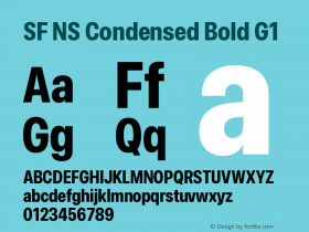 SF NS Condensed Bold G1 Version 17.0d11e1; 2021-08-02 | vf-rip图片样张