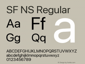 SF NS Regular Version 17.0d11e1; 2021-08-02 | vf-rip图片样张