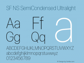 SF NS SemiCondensed Ultralight Version 17.0d11e1; 2021-08-02 | vf-rip图片样张