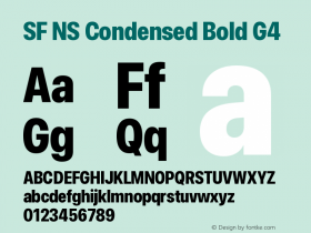 SF NS Condensed Bold G4 Version 17.0d11e1; 2021-08-02 | vf-rip图片样张