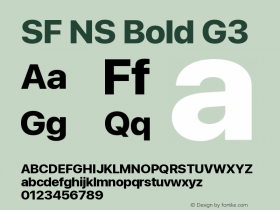 SF NS Bold G3 Version 17.0d11e1; 2021-08-02 | vf-rip图片样张