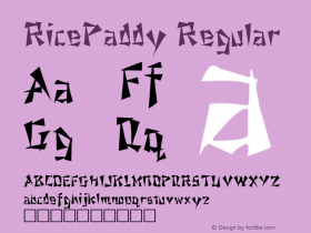 RicePaddy Regular Unknown Font Sample