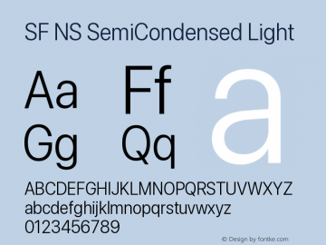 SF NS SemiCondensed Light Version 17.0d11e1; 2021-08-02 | vf-rip图片样张