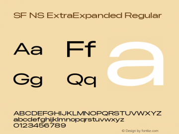 SF NS ExtraExpanded Regular Version 17.0d11e1; 2021-08-02 | vf-rip图片样张