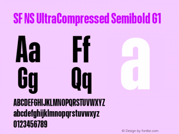 SF NS UltraCompressed Semibold G1 Version 17.0d11e1; 2021-08-02 | vf-rip图片样张