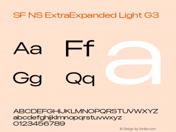 SF NS ExtraExpanded Light G3 Version 17.0d11e1; 2021-08-02 | vf-rip图片样张