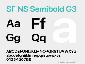 SF NS Semibold G3 Version 17.0d11e1; 2021-08-02 | vf-rip图片样张