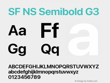 SF NS Semibold G3 Version 17.0d11e1; 2021-08-02 | vf-rip图片样张