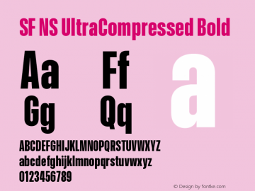 SF NS UltraCompressed Bold Version 17.0d11e1; 2021-08-02 | vf-rip图片样张