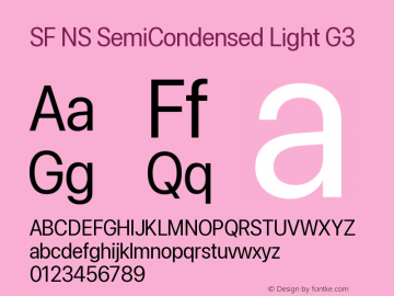 SF NS SemiCondensed Light G3 Version 17.0d11e1; 2021-08-02 | vf-rip图片样张