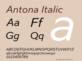 Antona-Italic Version 1.070图片样张