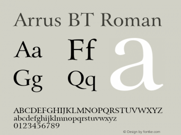 Arrus BT Roman Version 1.01 emb4-OT图片样张