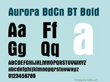 Aurora BdCn BT Bold Version 1.01 emb4-OT图片样张