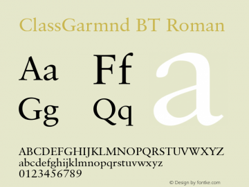 ClassGarmnd BT Roman Version 1.01 emb4-OT图片样张