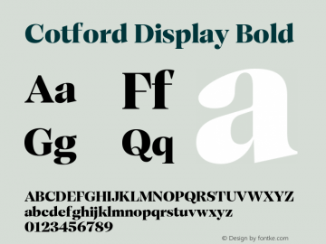 Cotford Display Bold Version 1.00图片样张