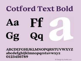 Cotford Text Bold Version 1.00图片样张