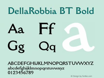 DellaRobbia BT Bold Version 1.01 emb4-OT图片样张