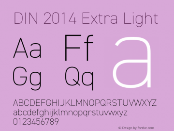 DIN 2014 Extra Light Version 1.000图片样张