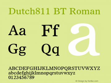 Dutch811 BT Roman Version 1.01 emb4-OT图片样张