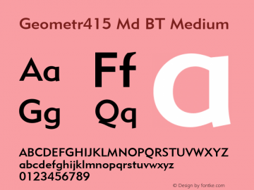 Geometr415 Md BT Medium Version 1.01 emb4-OT图片样张