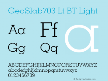 GeoSlab703 Lt BT Light Version 1.01 emb4-OT图片样张