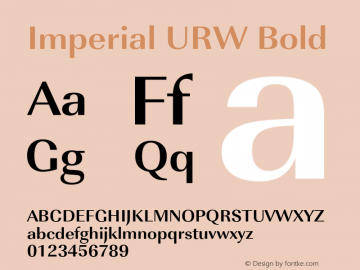 ImperialURW-Bol Version 1.000;PS 1.00;hotconv 1.0.57;makeotf.lib2.0.21895图片样张