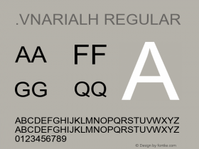 .VnArialH Regular MS core font:V1.00图片样张