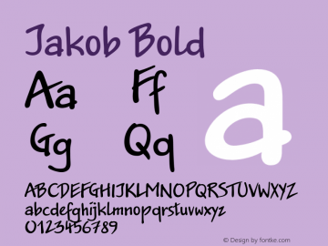 Jakob Bold Version 1.000;PS 001.001;hotconv 1.0.38图片样张