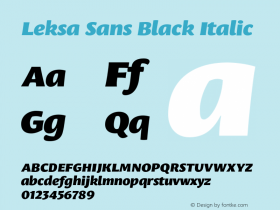 Leksa Sans Black Italic Version 2.000图片样张