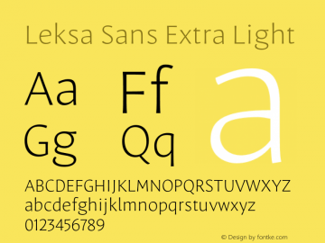 Leksa Sans Extra Light Version 2.000图片样张